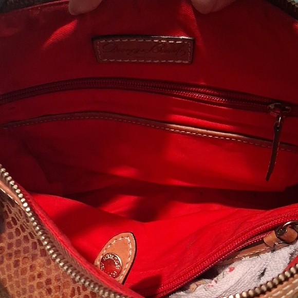 Dooney & Bourke Brown Leather Shoulder Bag - Picture 5 of 7